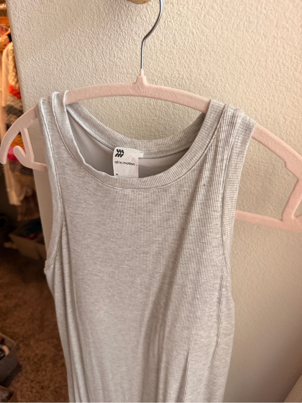 All in Motion Light Gray Ribbed Tank Top dress